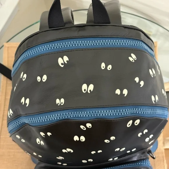 DISNEY X COACH Spooky Eyes Dark Fairytale Leather Backpack | Black & Blue - Picture 3 of 13